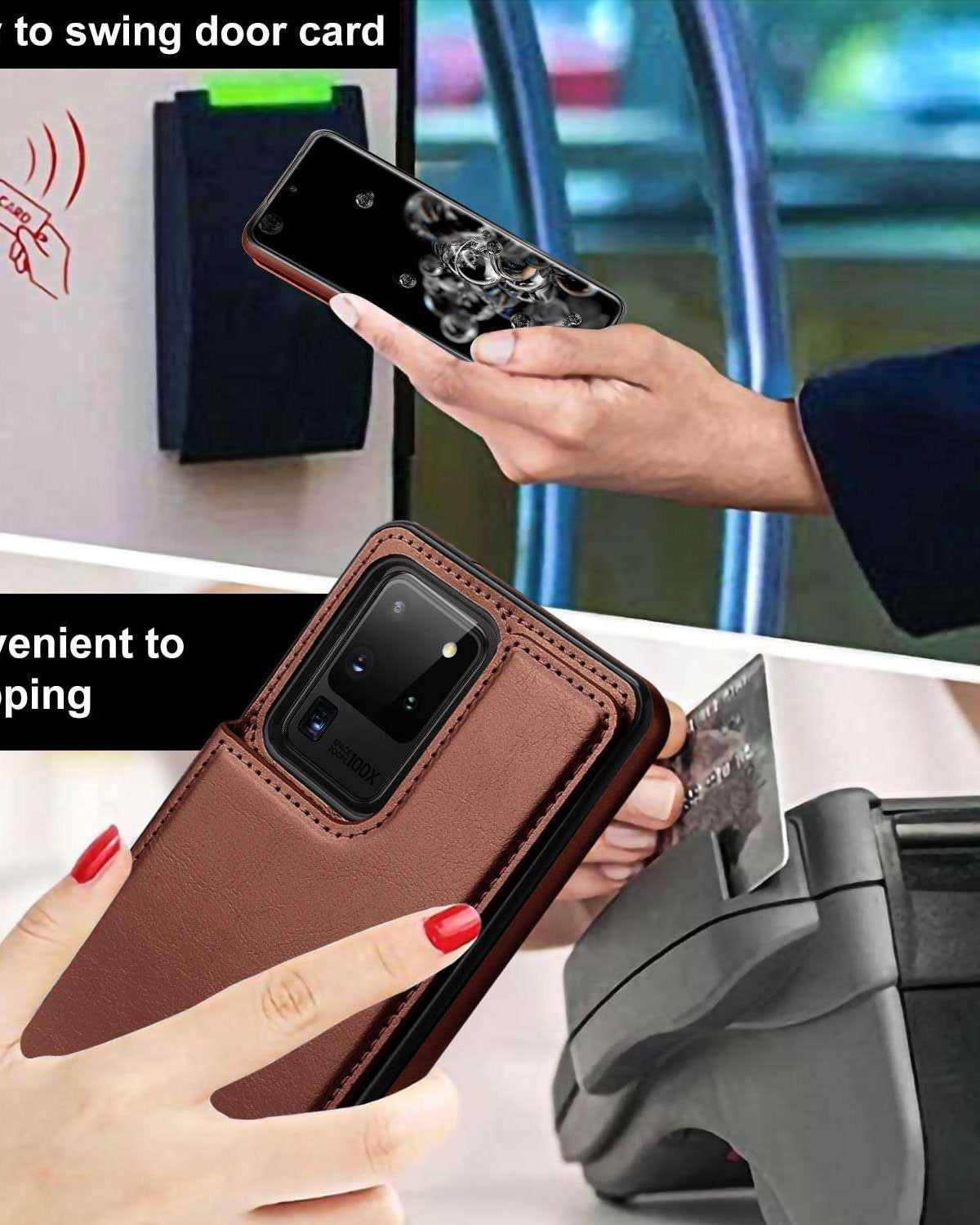 Luxury Wallet Style Premium Leather  S20 Ultra Cover