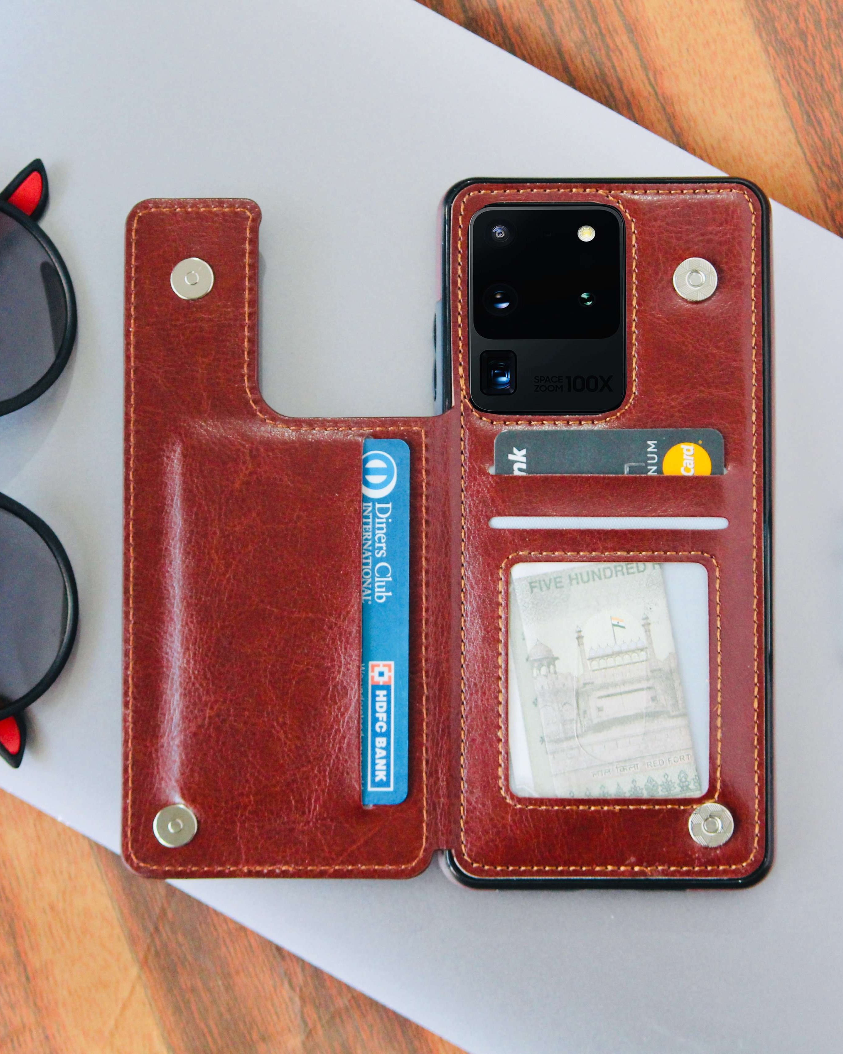 Luxury Wallet Style Premium Leather Samsung Galaxy S20 Ultra Cover