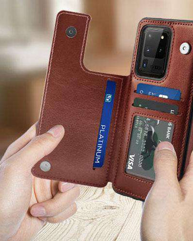 Luxury Wallet Style Leather Cover for Samsung S20FE