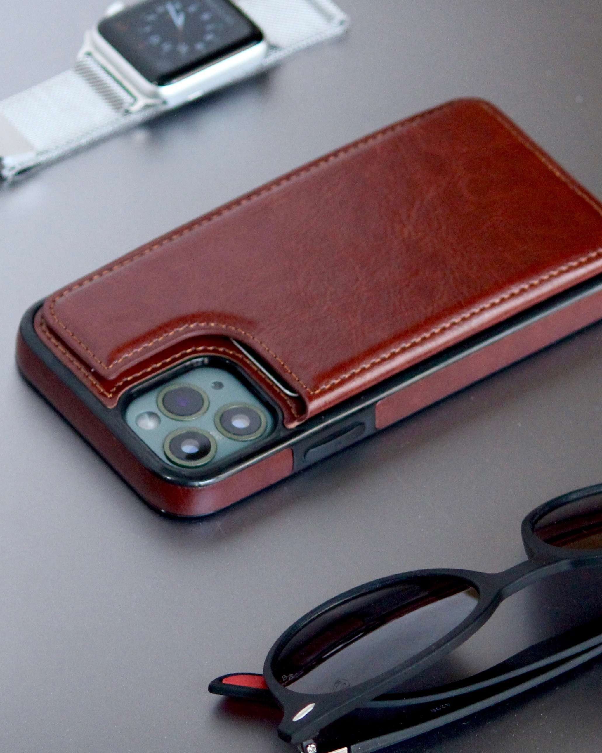 Red Leather Cover for iPhone 11
