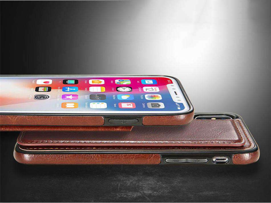 Luxury Wallet Style Premium Leather Case iPhone cover – JustAndBest India