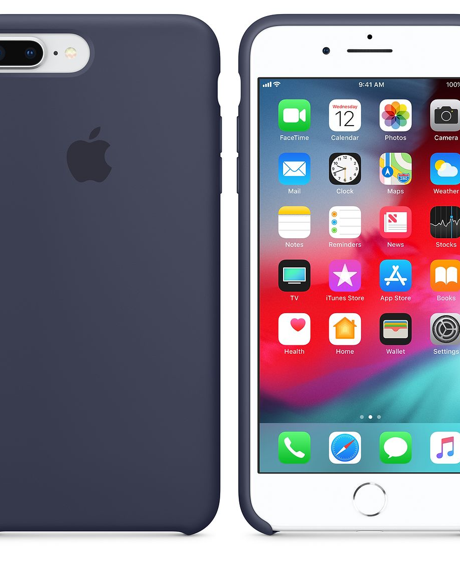 Blue Silicone iphone 7 plus Cover