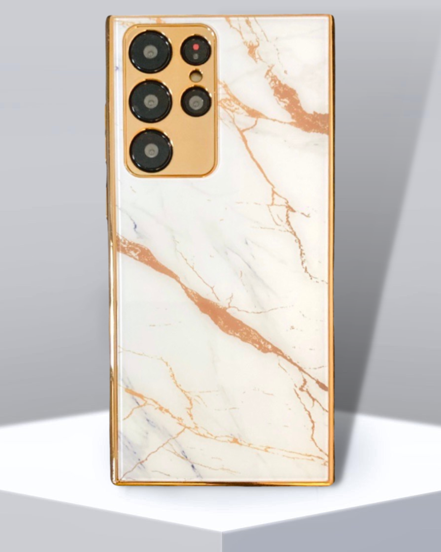 Gold Electroplated Marble Pattern Luxury Cover iPhone cover – JustAndBest India