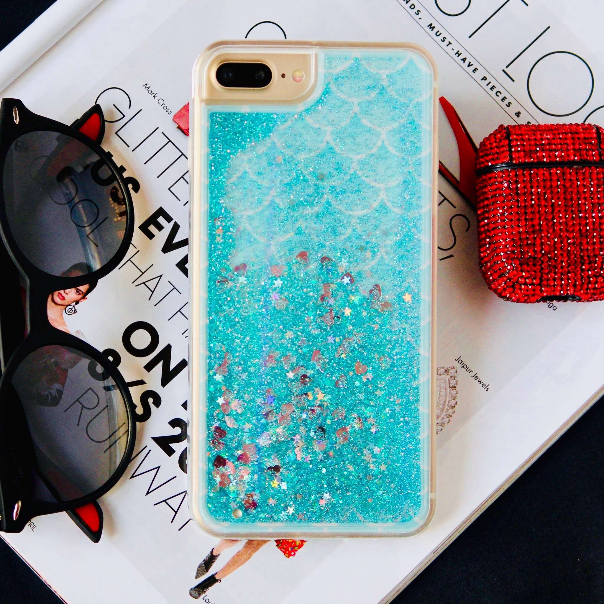 Mermaid Pattern Bling Glitter Luxury Cover iPhone cover – JustAndBest India