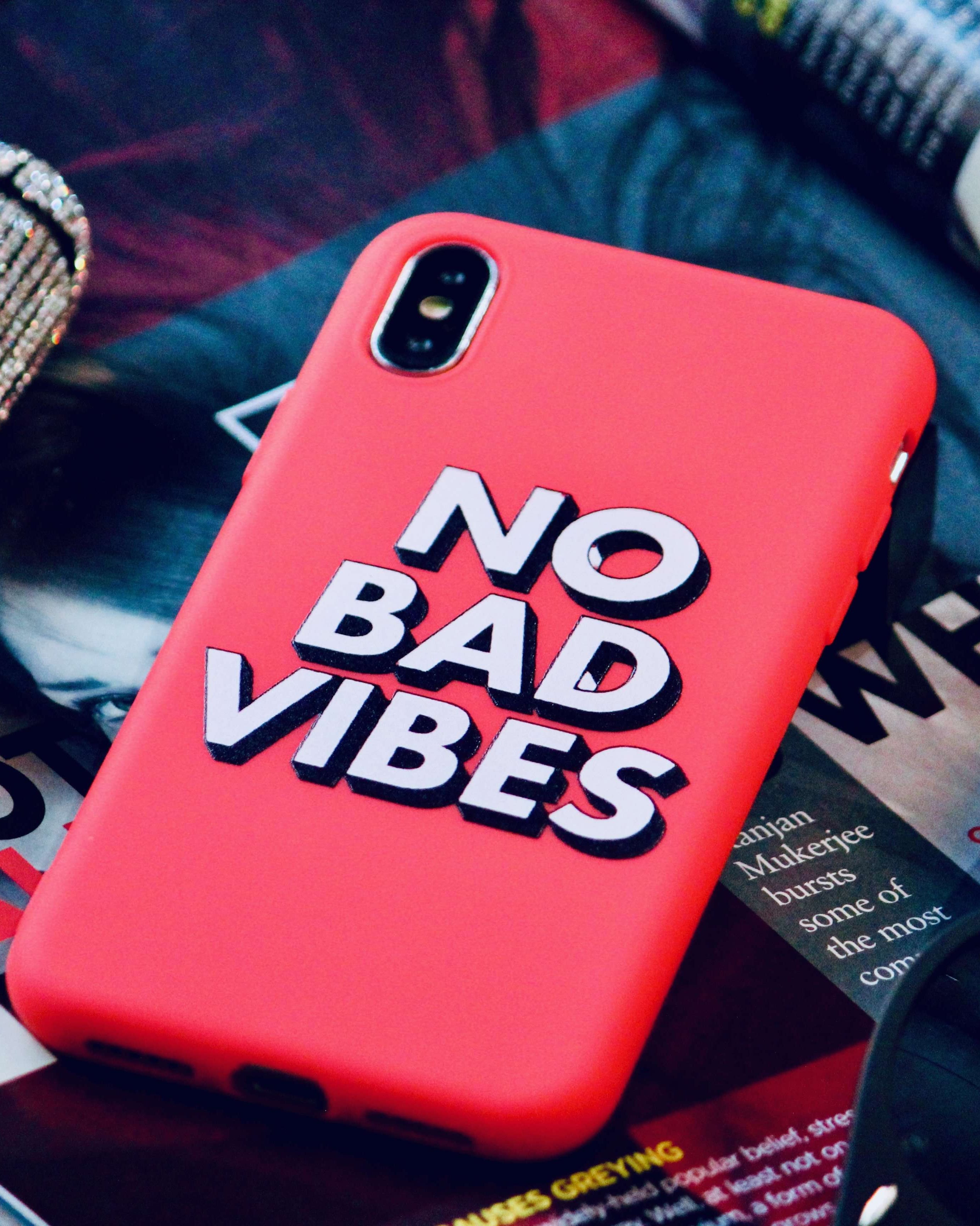No Bad Vibes Silicone Soft Case iPhone X