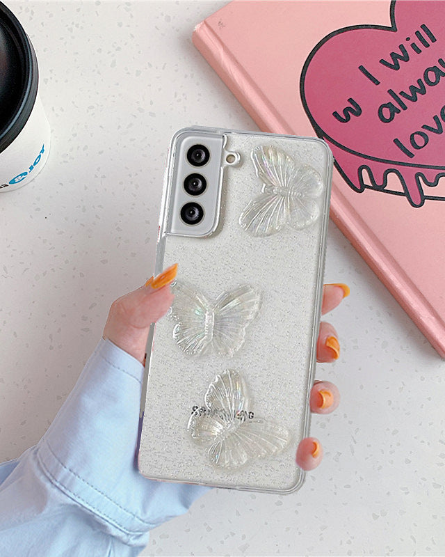 Cute 3D Butterflies Transparent Cover iPhone cover – JustAndBest India