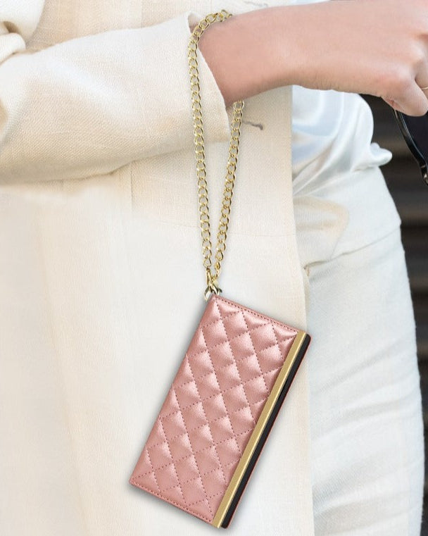 pink Leather Flip Case