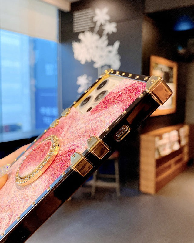 Gold Glitter Ring Holder Luxury Cover