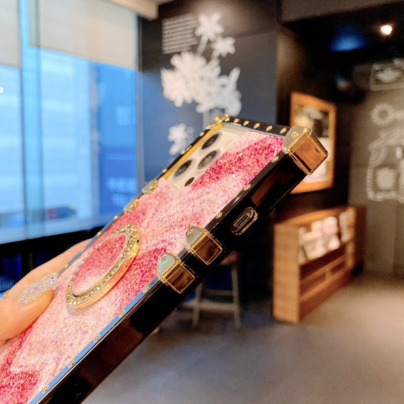 Gold Glitter Ring Holder Luxury Cover