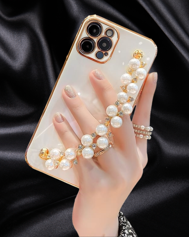 Elegant Pearl Rhinestones Bracelet Cover iPhone cover – JustAndBest India