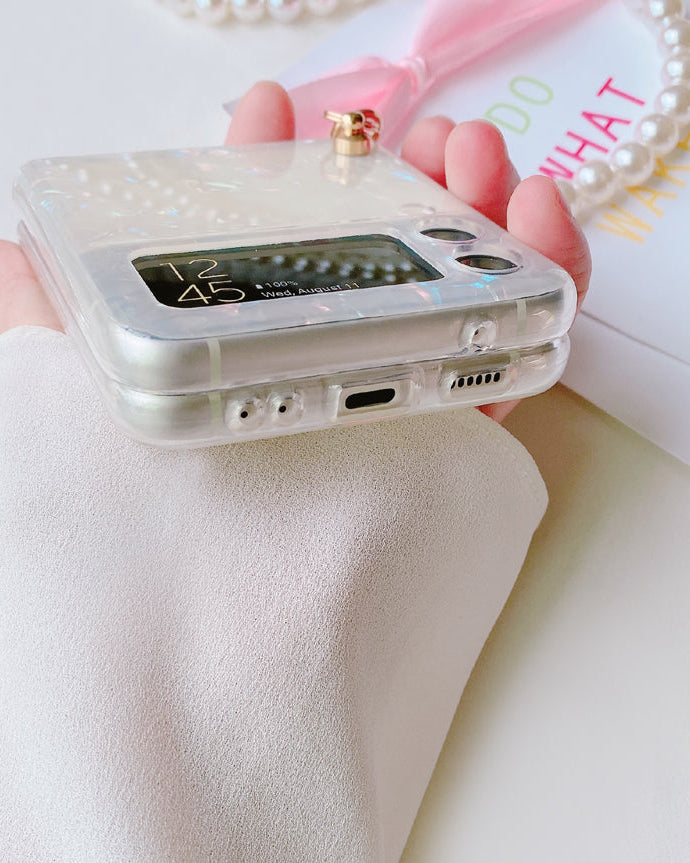 White Bracelet Cover for Samsung Z Flip 4