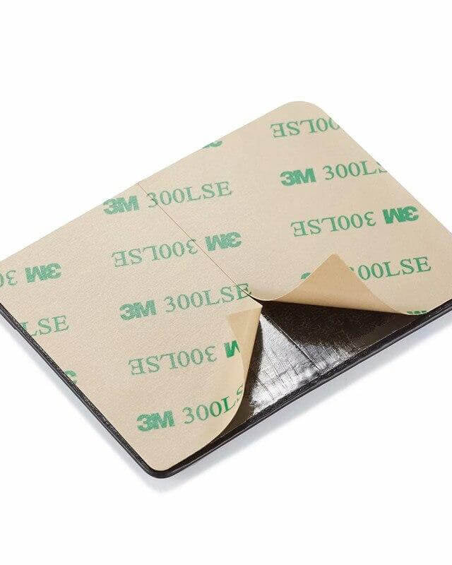 Black Dual Card Holder Leather Phone Wallet 3M Sticker