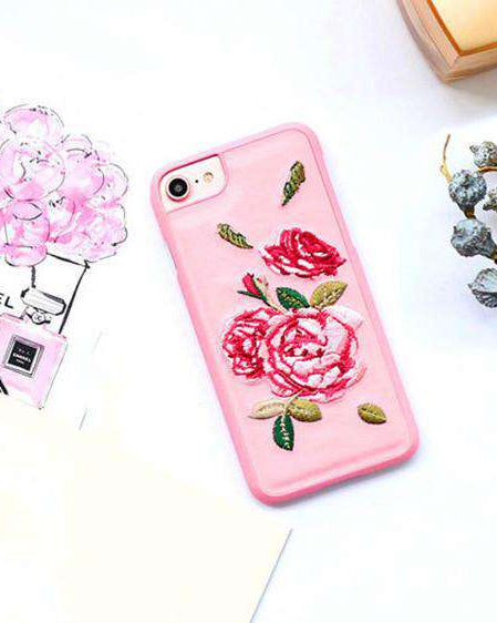 pink leather iphone case