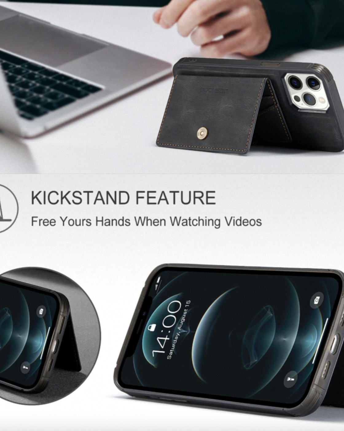 Detachable Magnetic Wallet covers