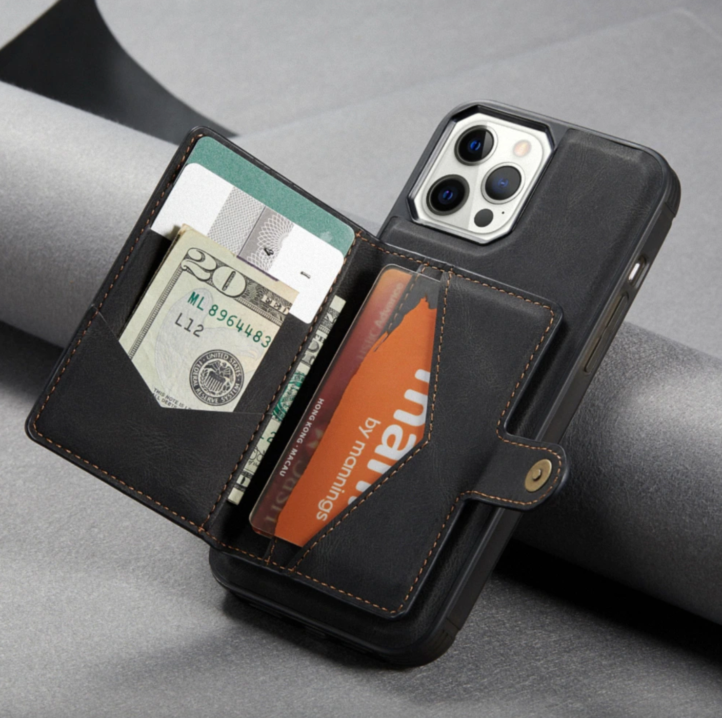 Premium Detachable Magnetic Wallet Style Leather Case iPhone cover – JustAndBest India