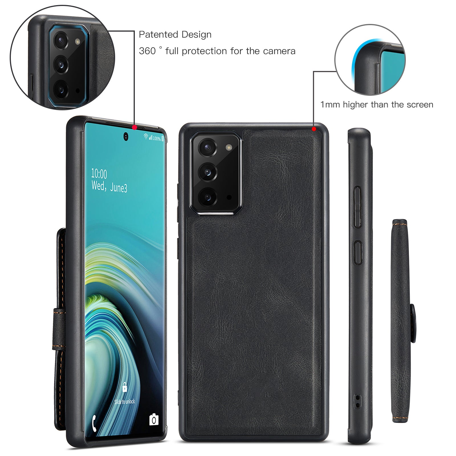 Premium Detachable Magnetic Wallet Style Leather Case iPhone cover – JustAndBest India