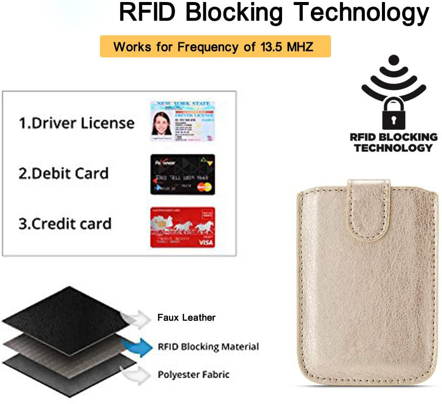 Gold Multi Card Holder Leather Premium Phone Wallet – phone accessory by JustAndBest India