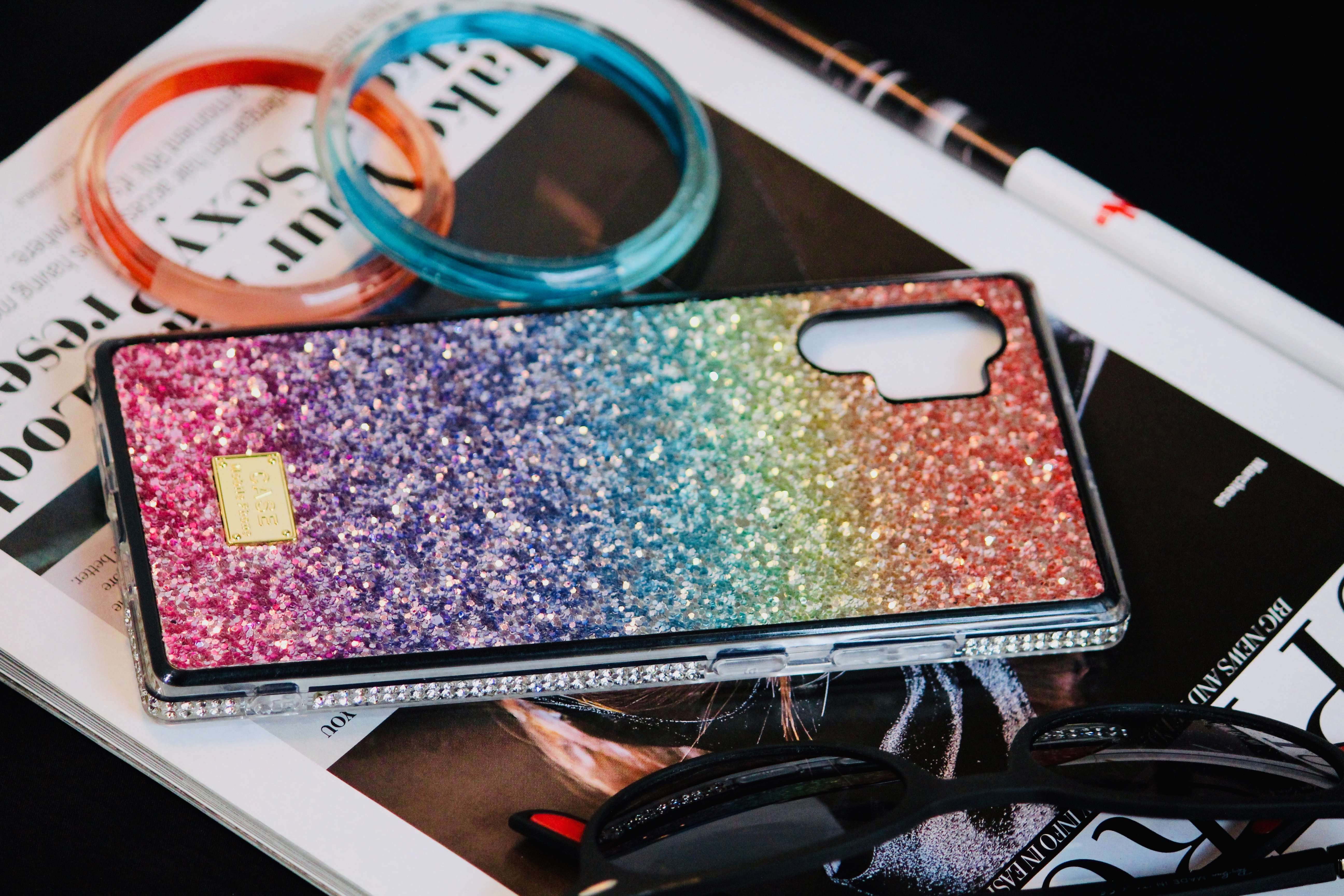 Rainbow Glitter Bling Rhinestones Luxury Cover iPhone cover – JustAndBest India