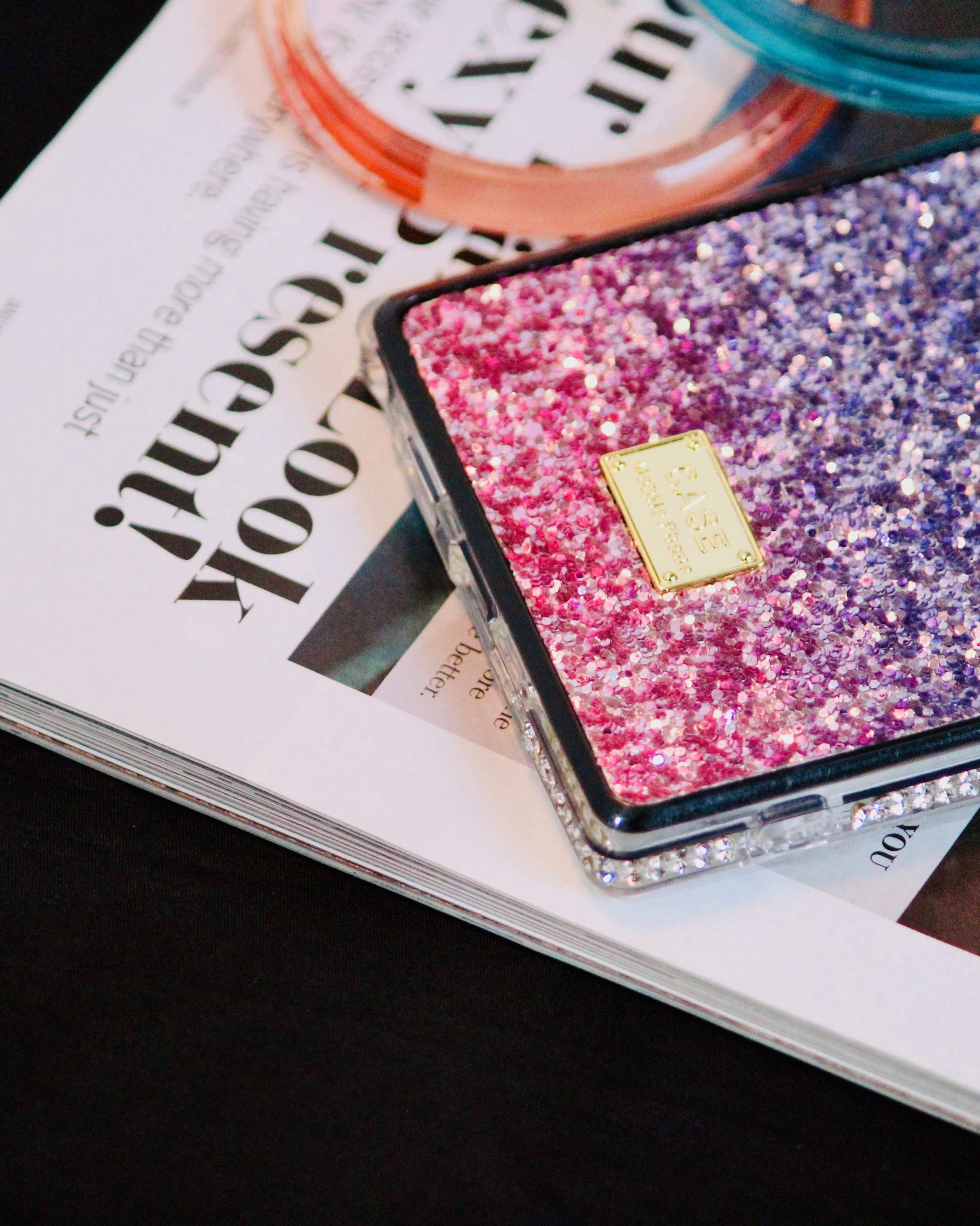 Rainbow Glitter Bling Rhinestones Luxury Cover iPhone cover – JustAndBest India