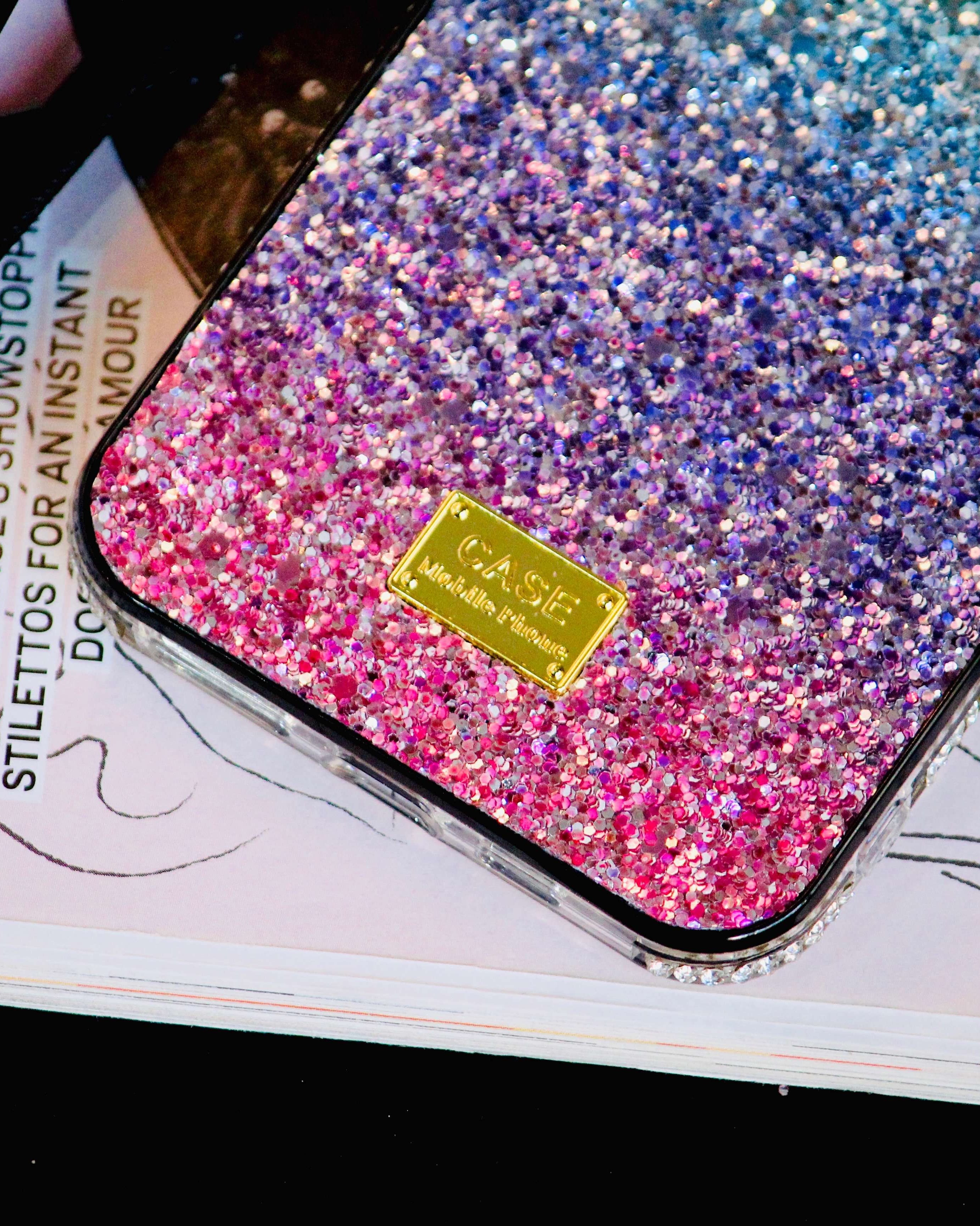 Rainbow Glitter iPhone SE 2020 Cover