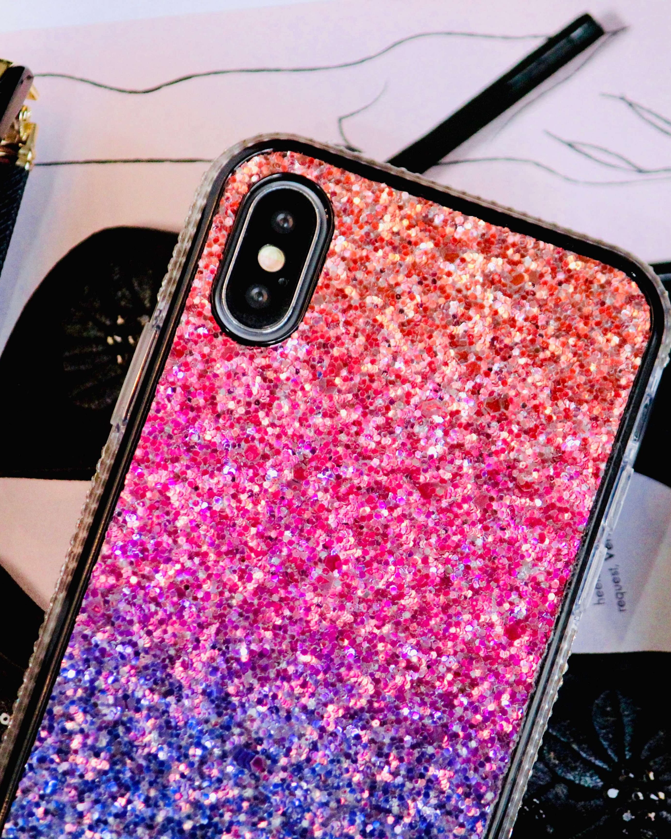 Rainbow Glitter Cover for iPhone X/ XS/ XS Max/ XR