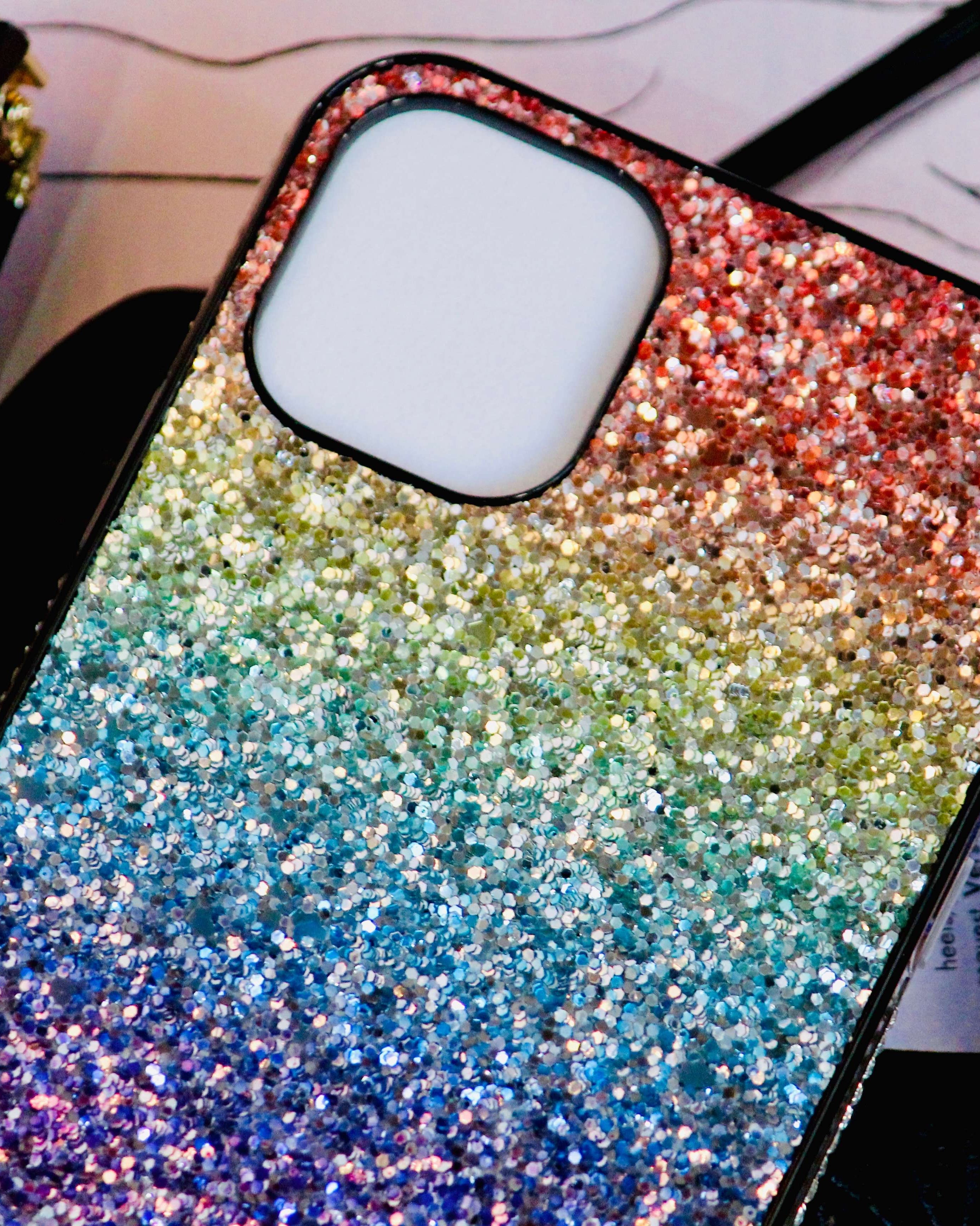 Rainbow Glitter Bling Rhinestones Luxury iPhone 11 Case