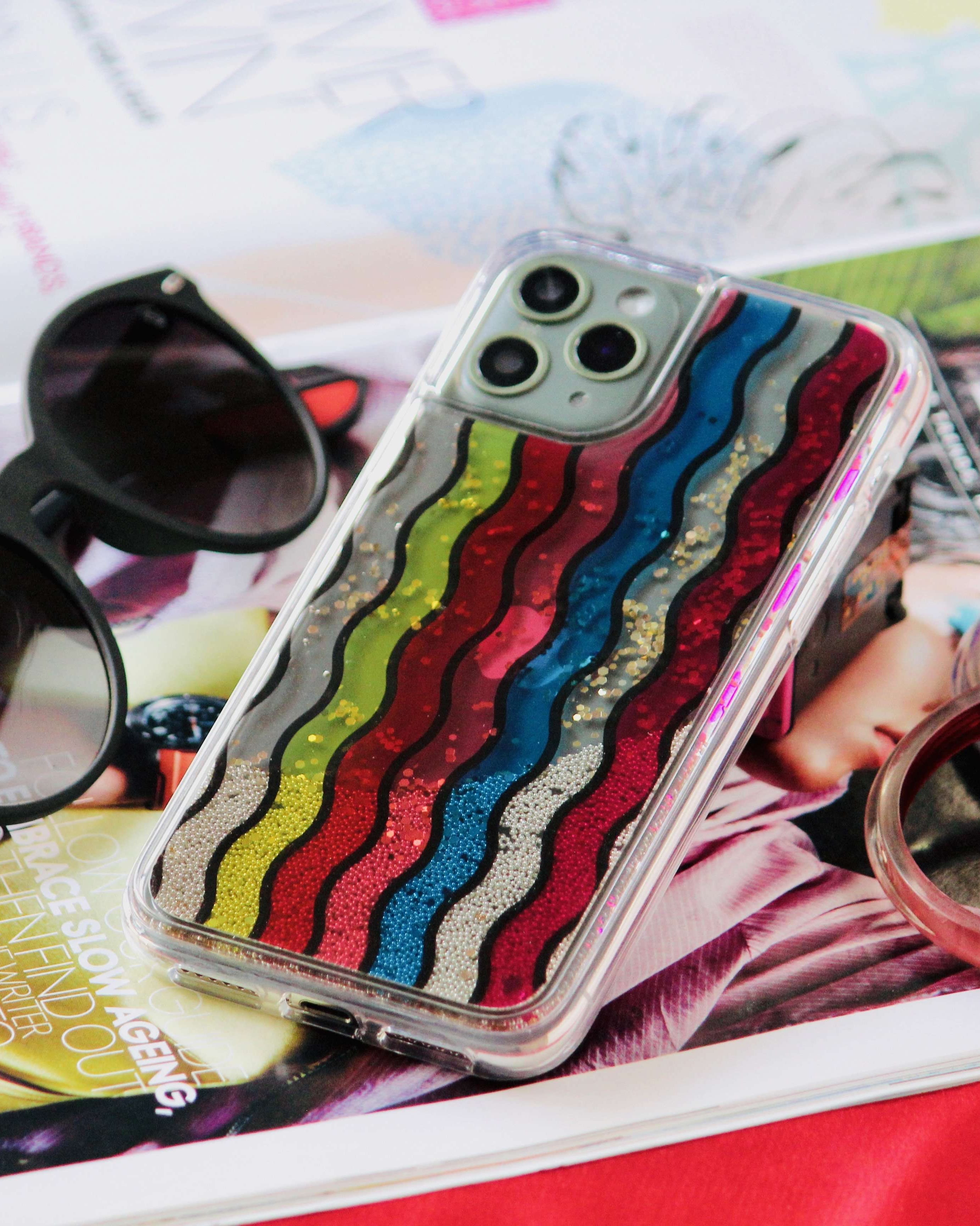 Rainbow Glitter Quicksand Luxury Case