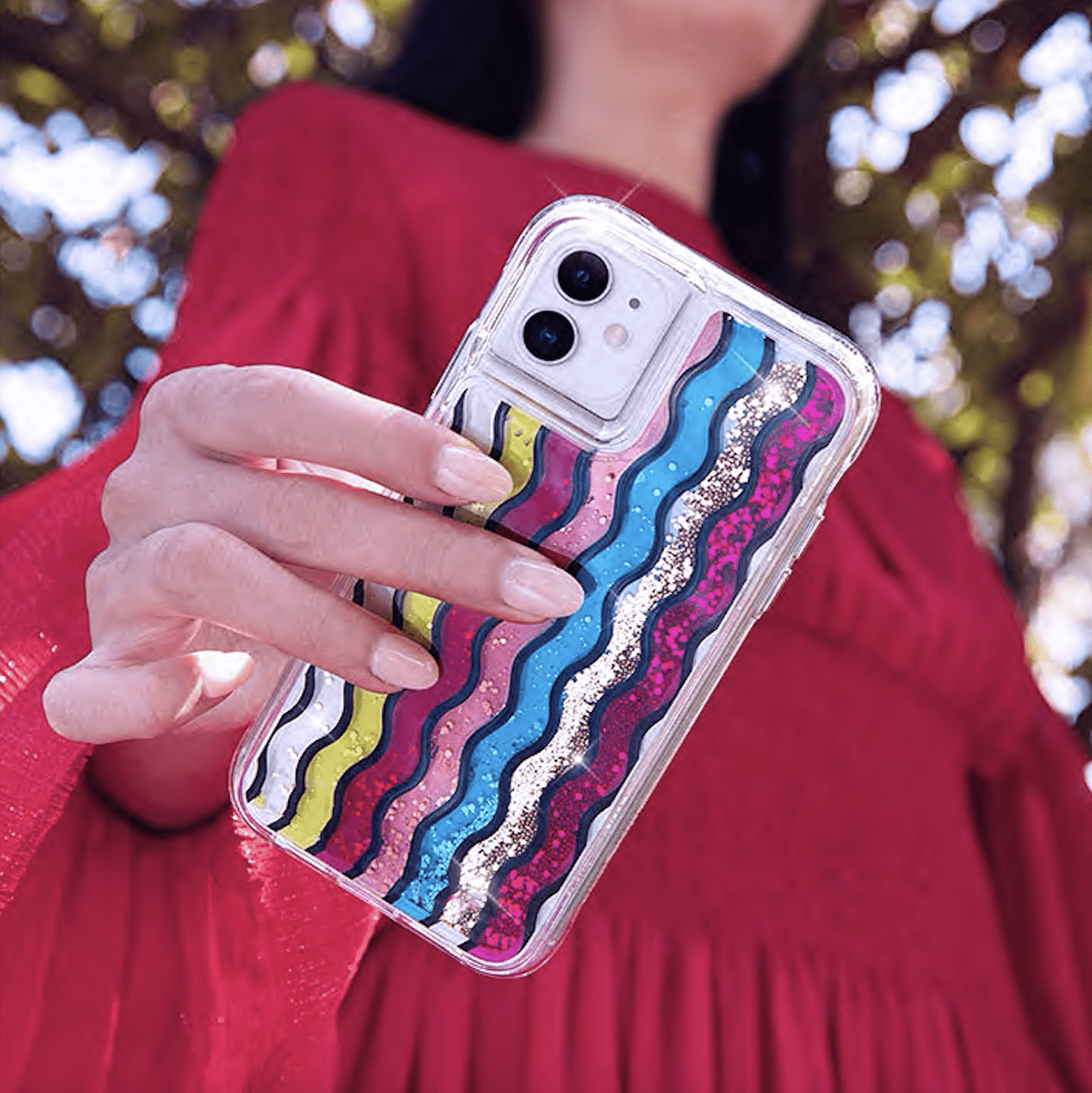 Rainbow Glitter Quicksand Luxury Case iPhone cover – JustAndBest India