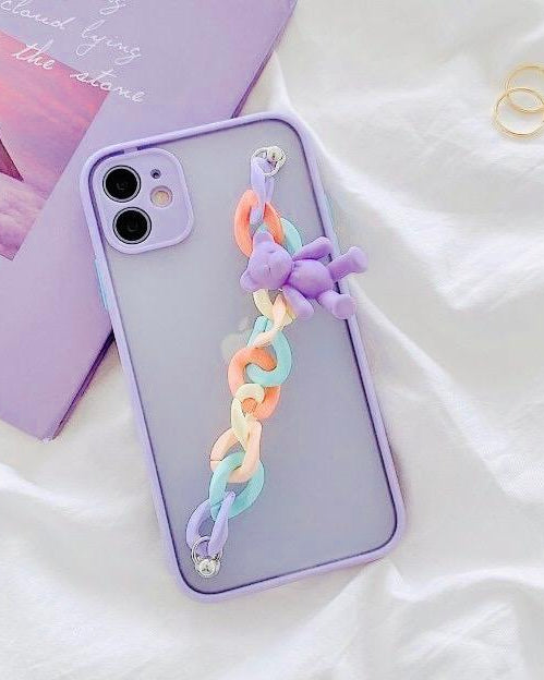 Rainbow Holder Matte Case for iPhone 13
