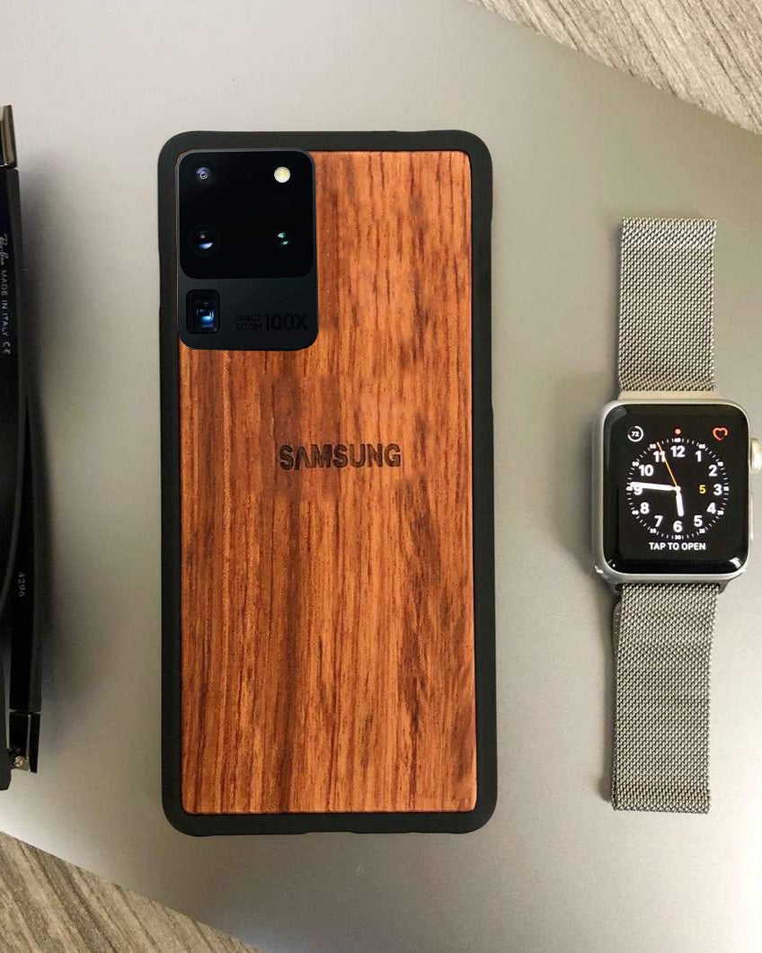 Real Natural Walnut Wood Premium Samsung Galaxy S20 Ultra Cover