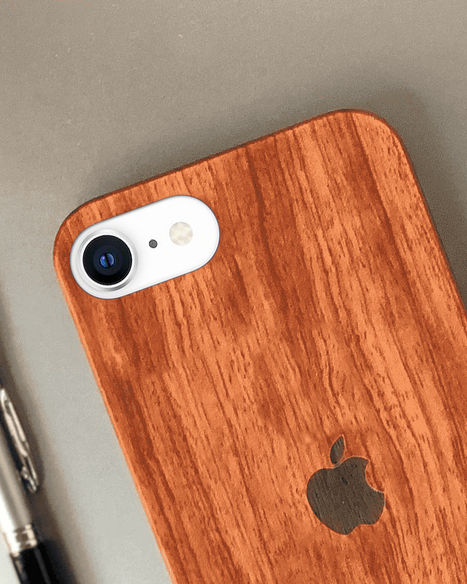 Real Natural Walnut Wood Premium Case iPhone SE 2020