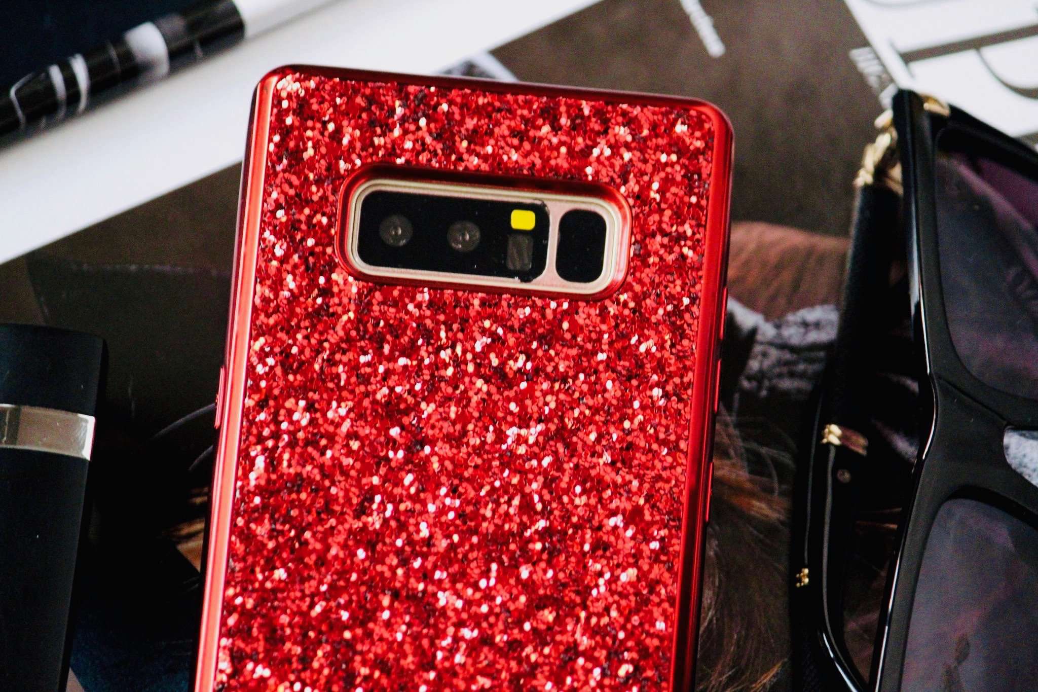 Red Glitter Bling Sequin Case iPhone cover – JustAndBest India