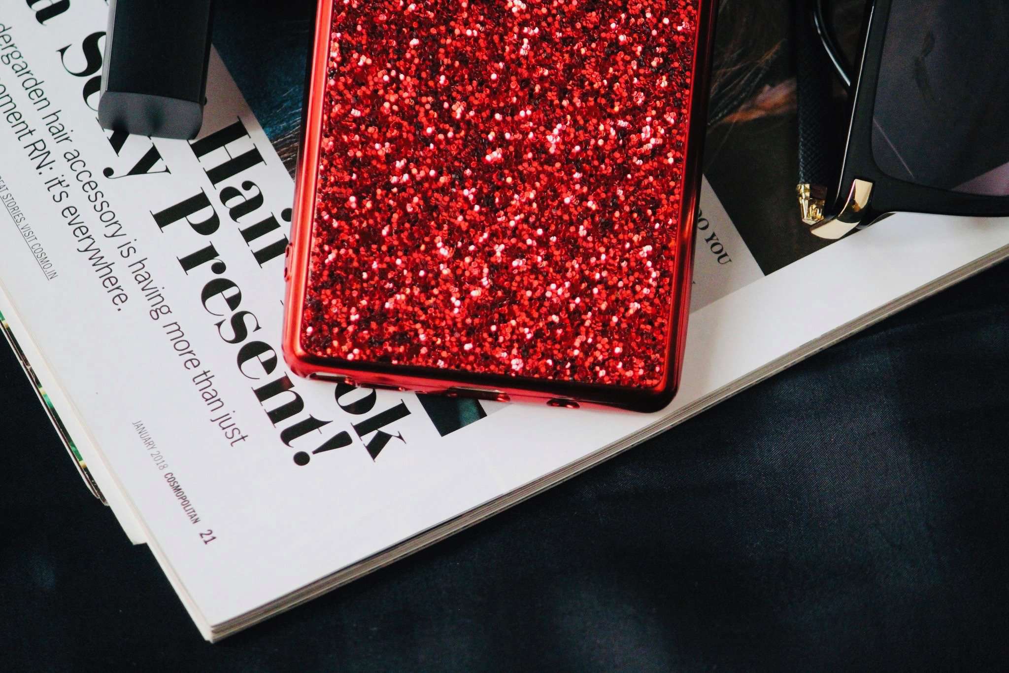 Red Glitter Bling Sequin Case iPhone cover – JustAndBest India