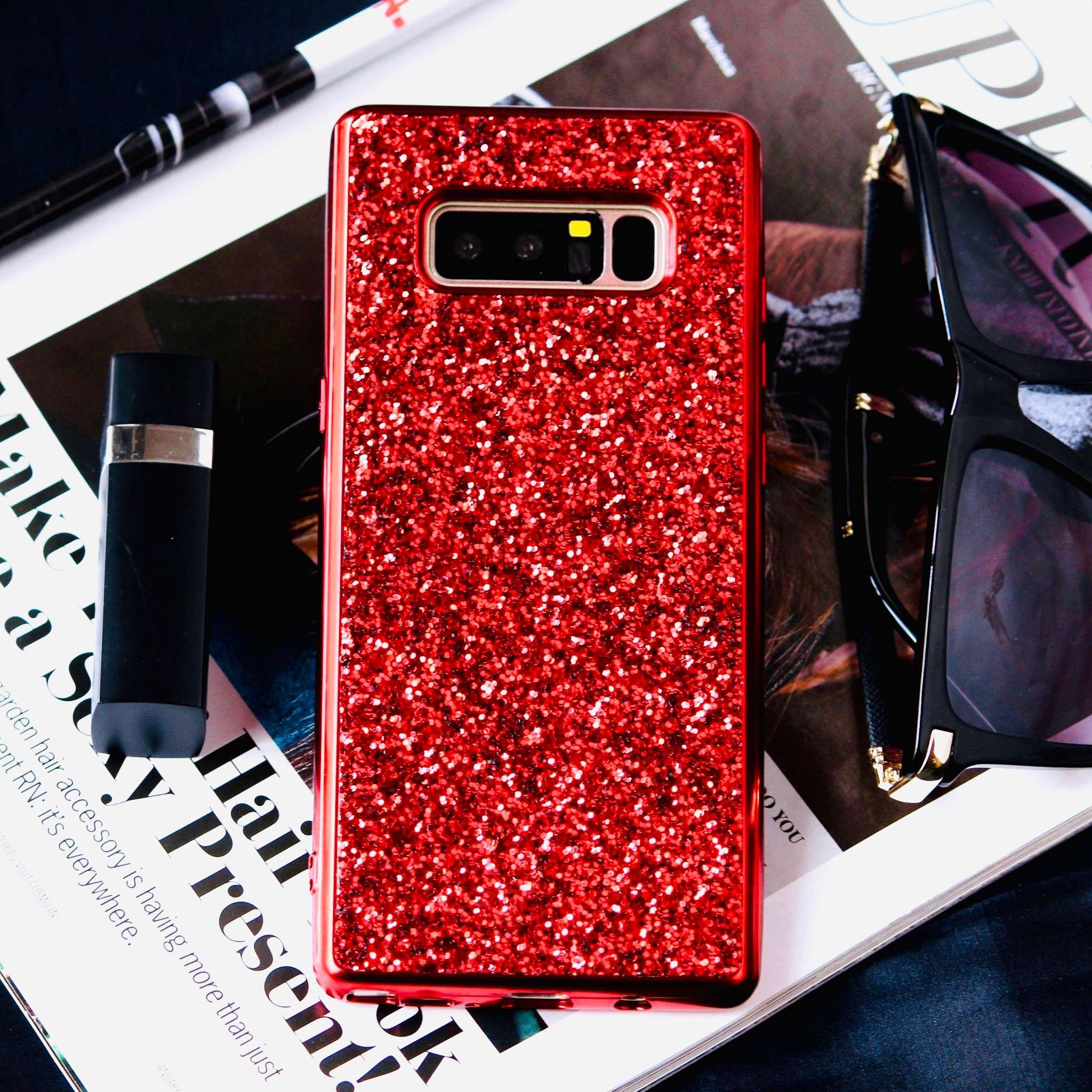 Red Glitter Bling Sequin Case iPhone cover – JustAndBest India