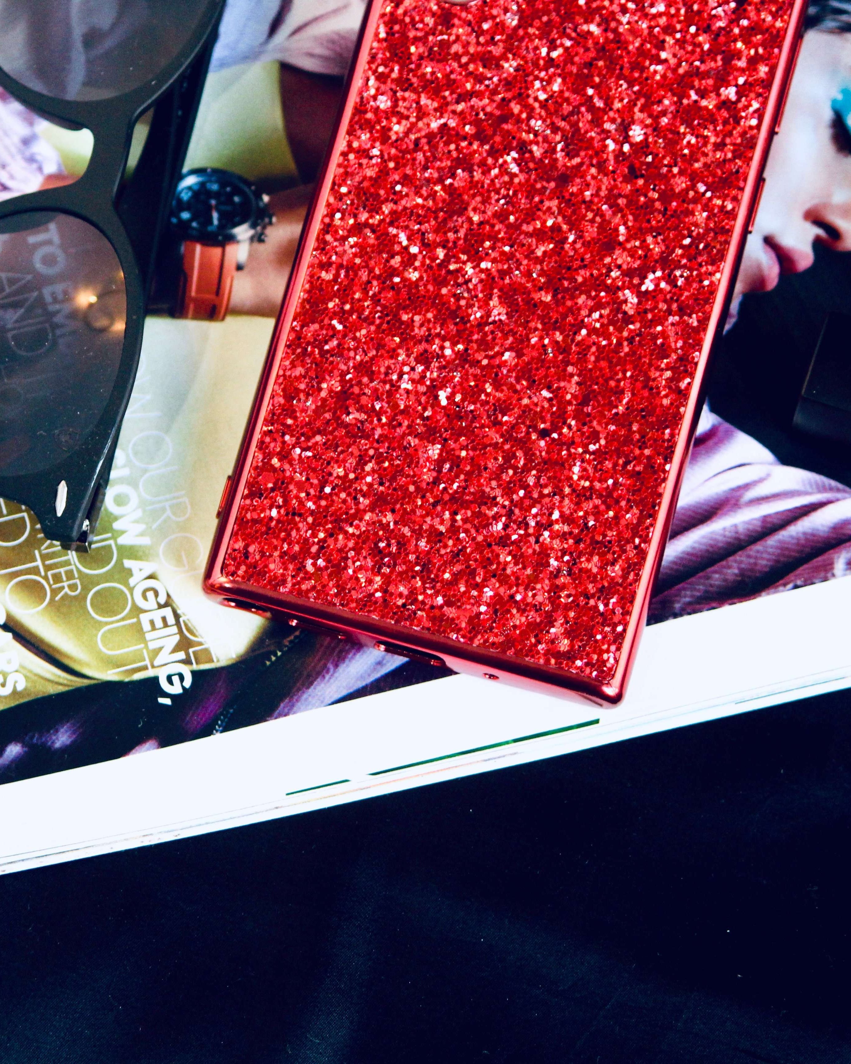 Red Glitter Bling Sequin Case iPhone cover – JustAndBest India