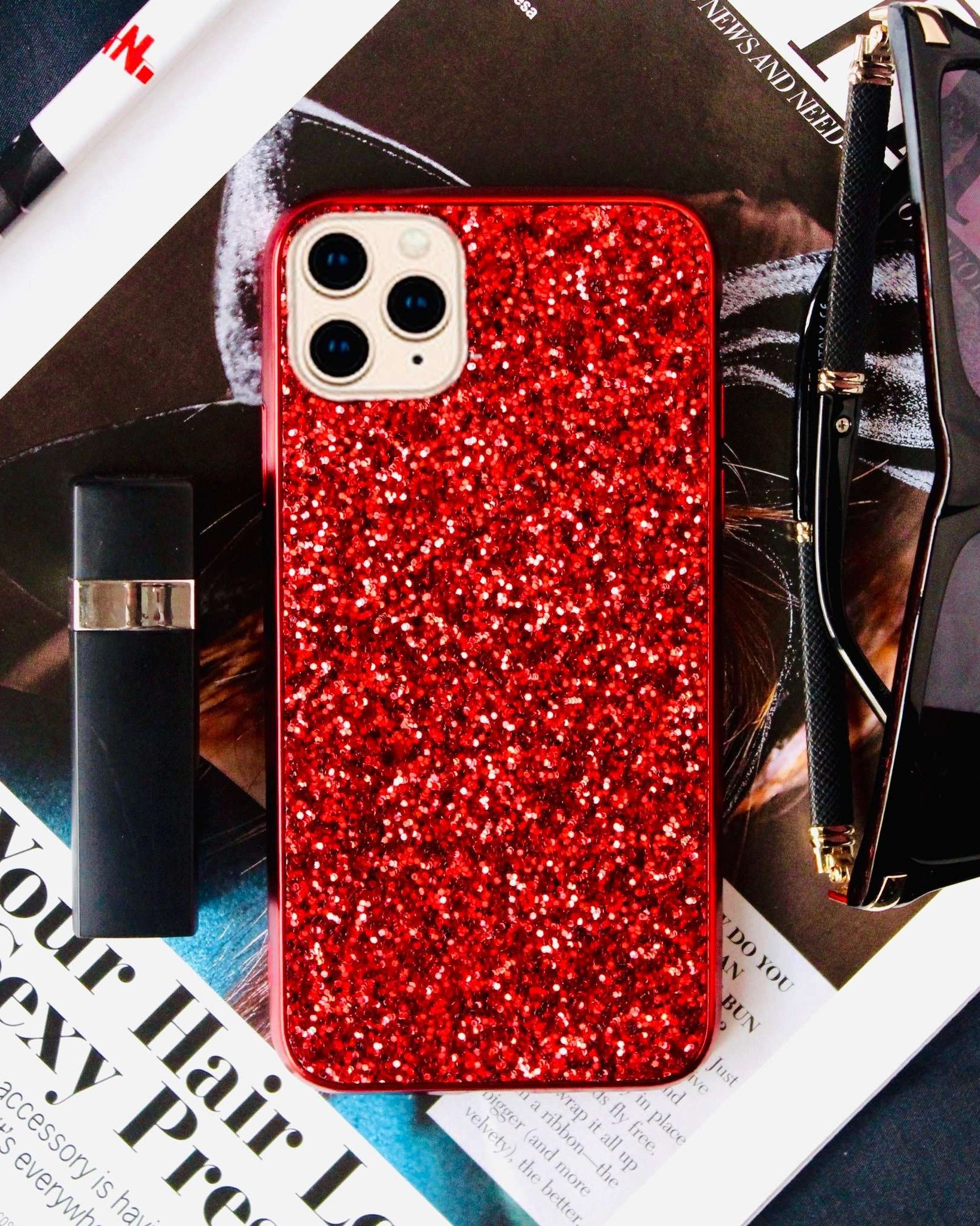 Red Glitter Bling Sequin iPhone 11 Cover
