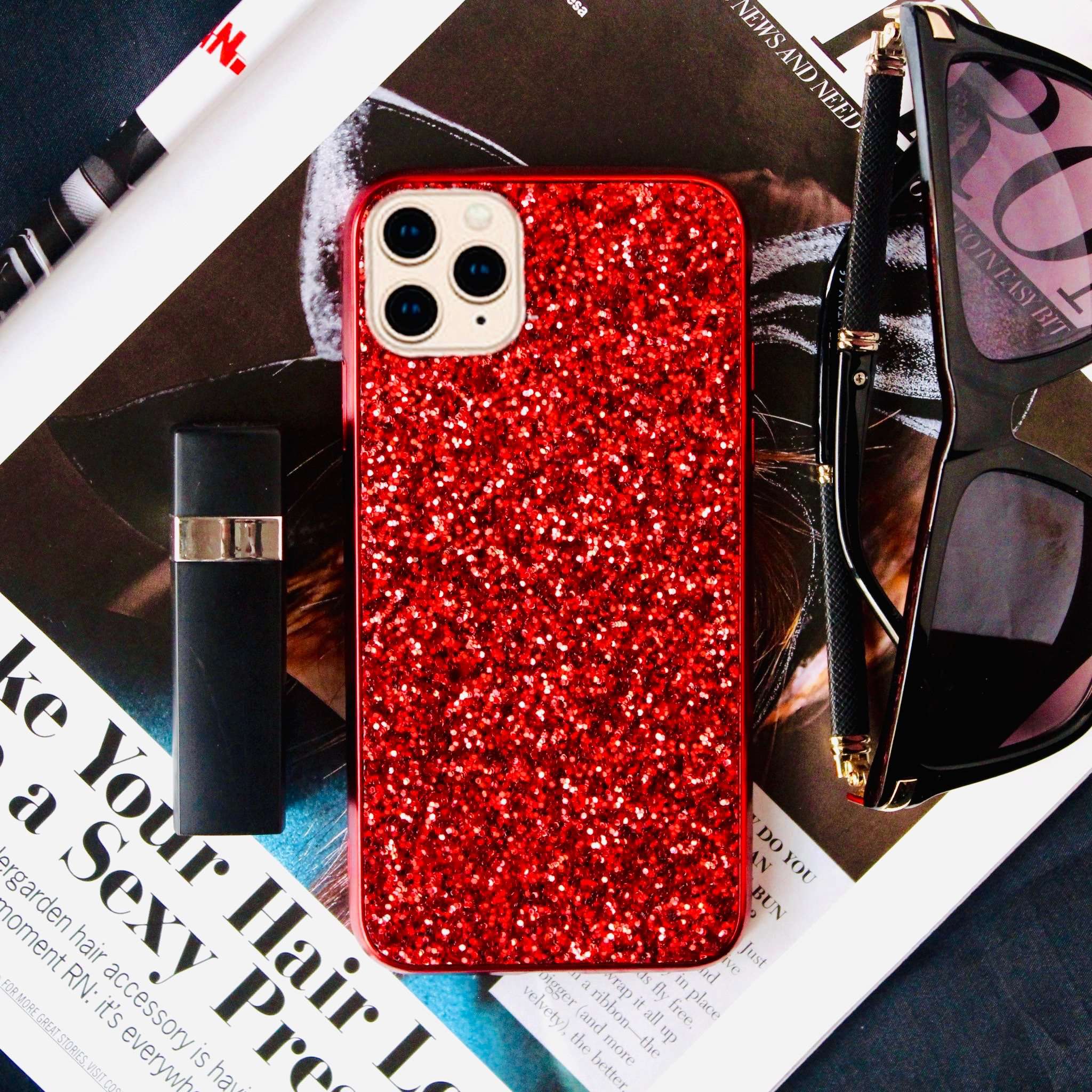 Red Glitter Bling Sequin iPhone 11 Cover