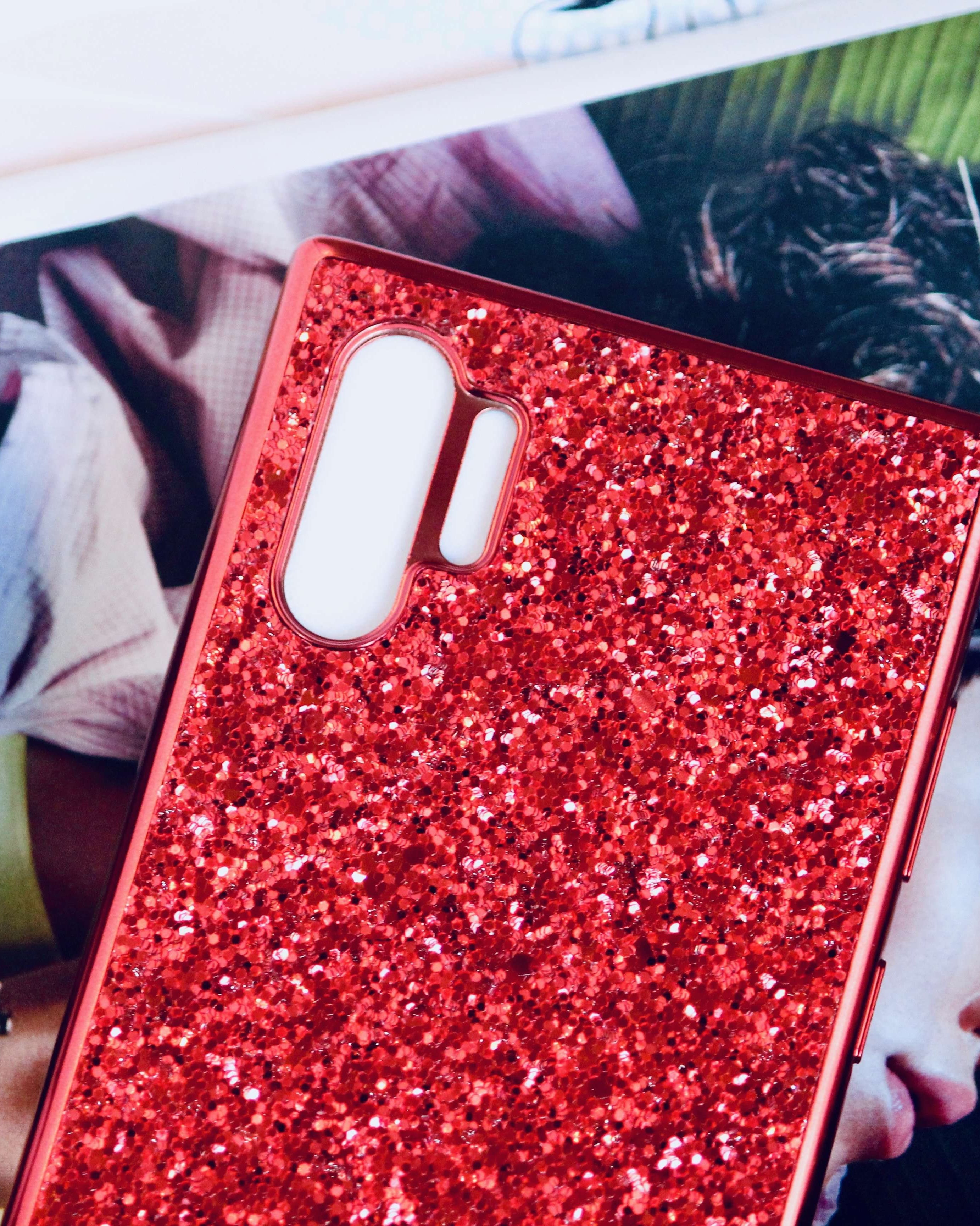 Red Glitter Cover for Samsung Note 20