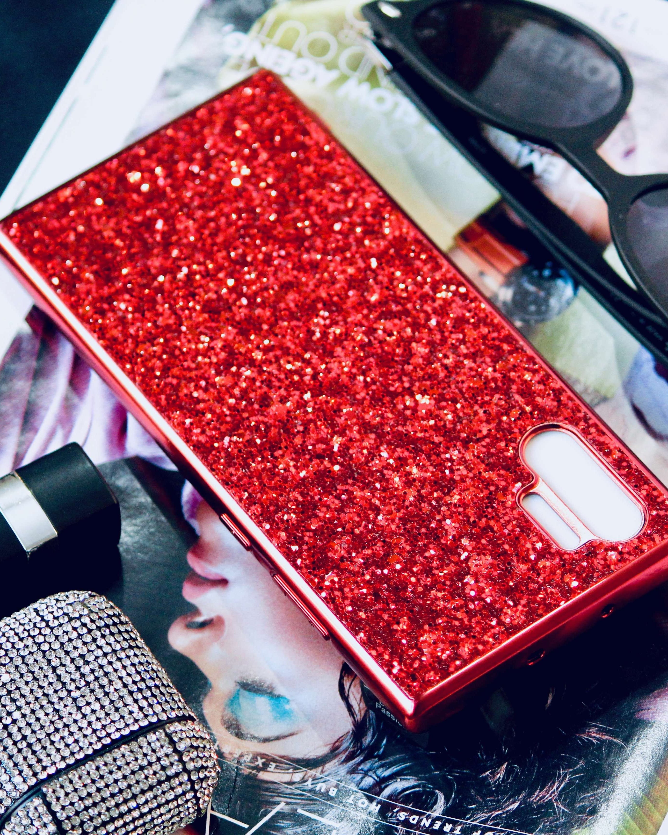 Red Glitter Cover for Samsung Note 20
