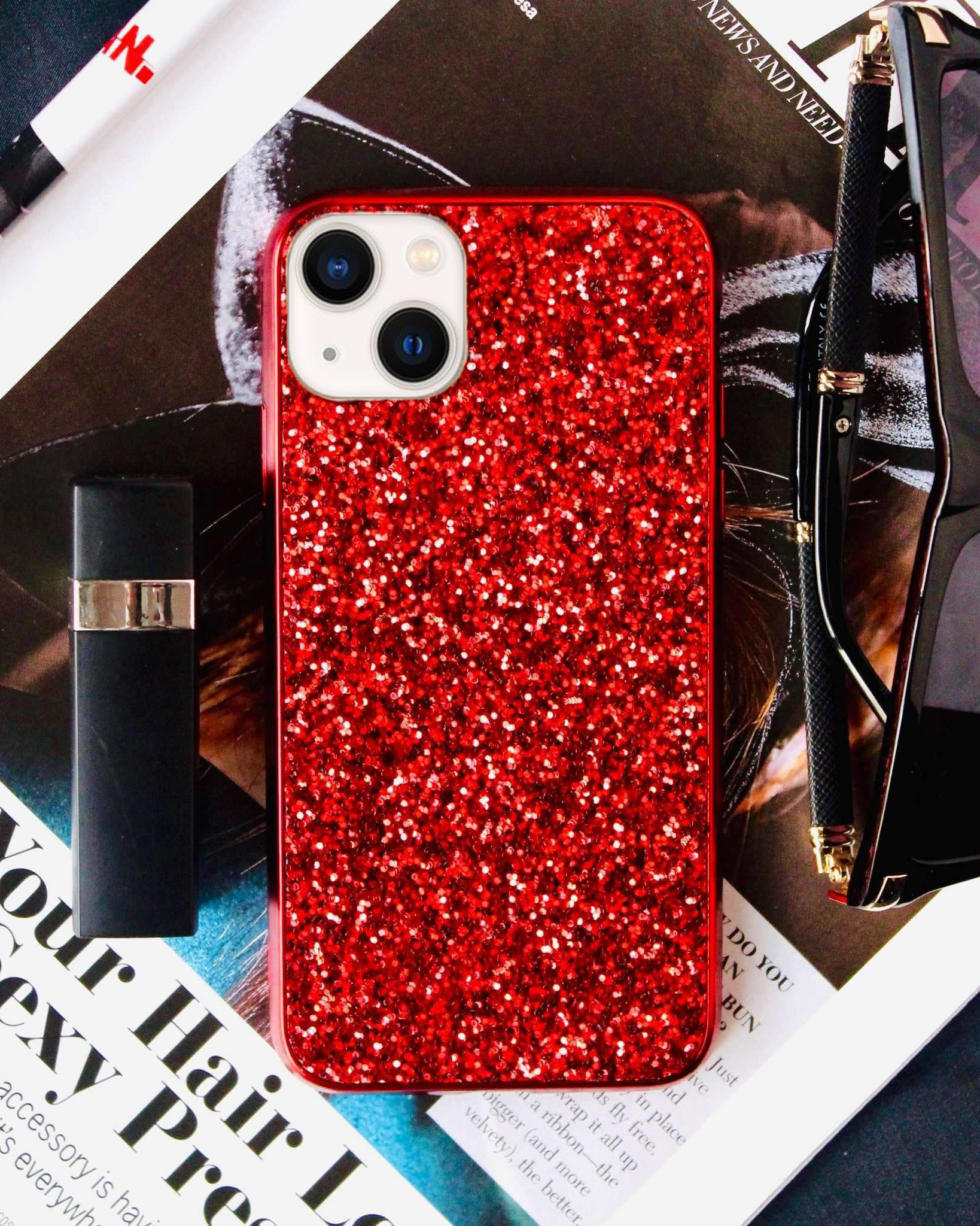 Red Glitter Bling Sequin Cover