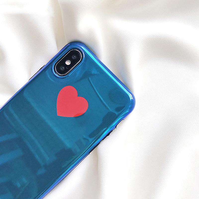 Red Heart Aurora Blue Light Ray Case iPhone cover – JustAndBest India