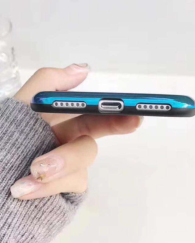 Red Heart Aurora Blue Light Ray iPhone SE Case