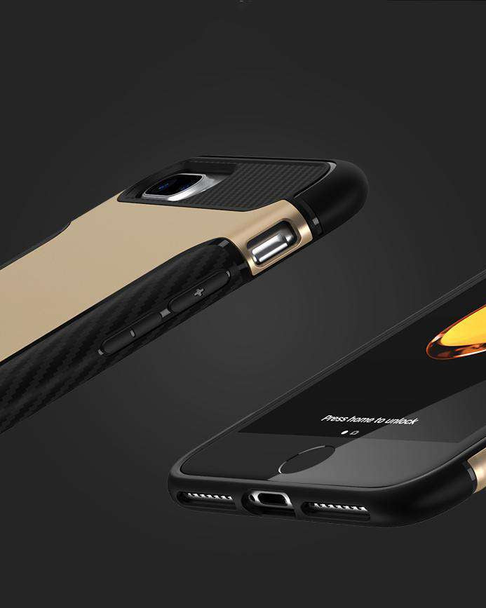 black Shockproof Hybrid iphone Case