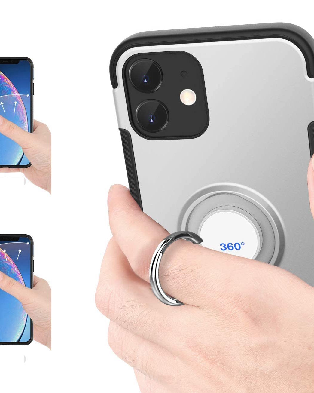Ring Holder Hybrid Cover for iPhone 11