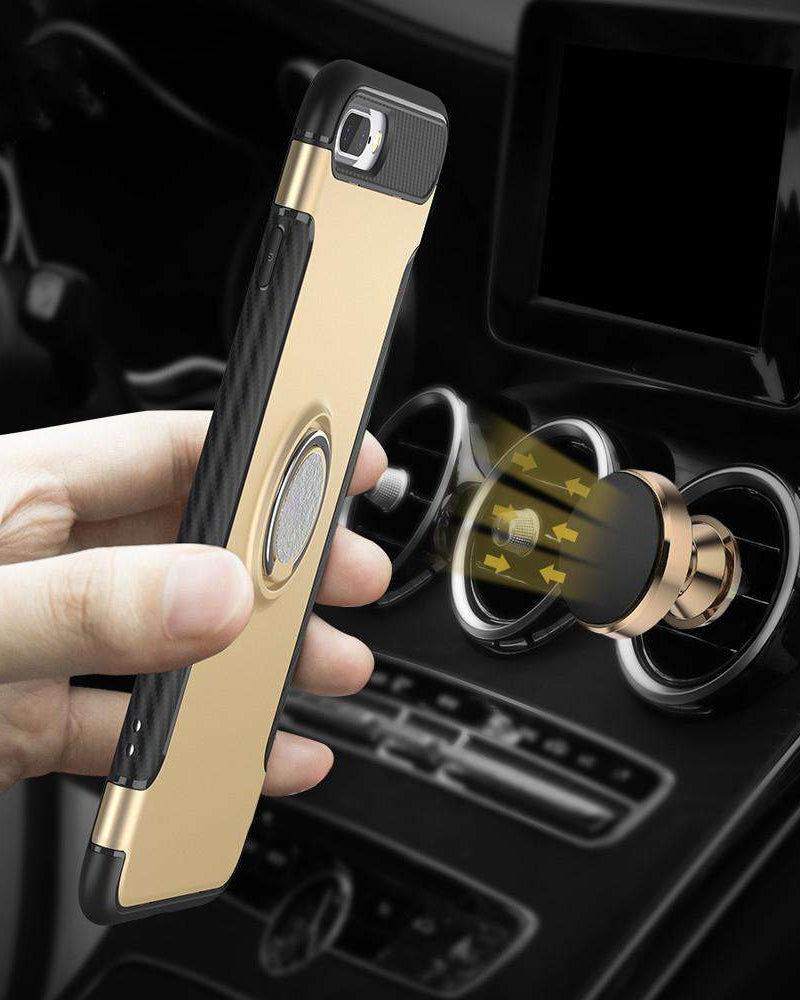Ring Holder Car Stand Shockproof Hybrid Cover for iPhone X / XS