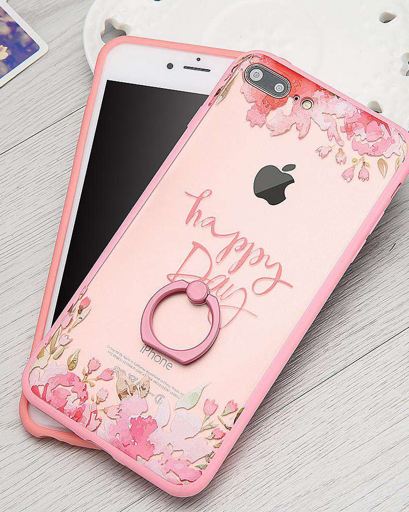 Ring Holder Happy Day iPhone SE 2020 Case