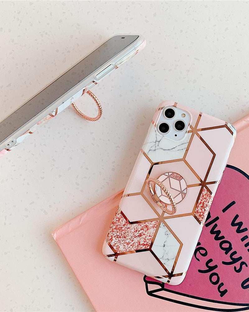 Rose Gold Diamonds iPhone 12 cover