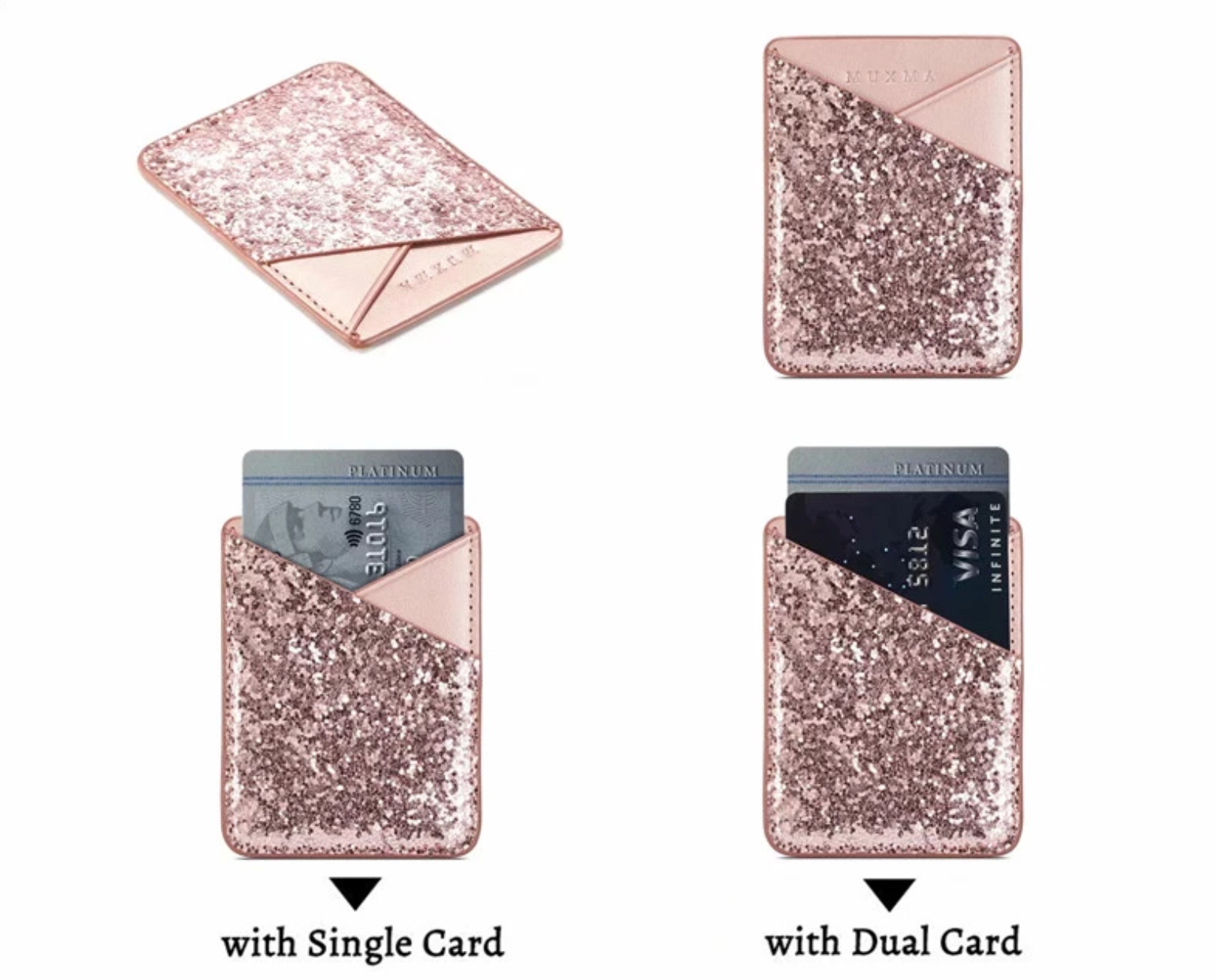 Rose Gold Glitter Phone Wallet iPhone cover – JustAndBest India
