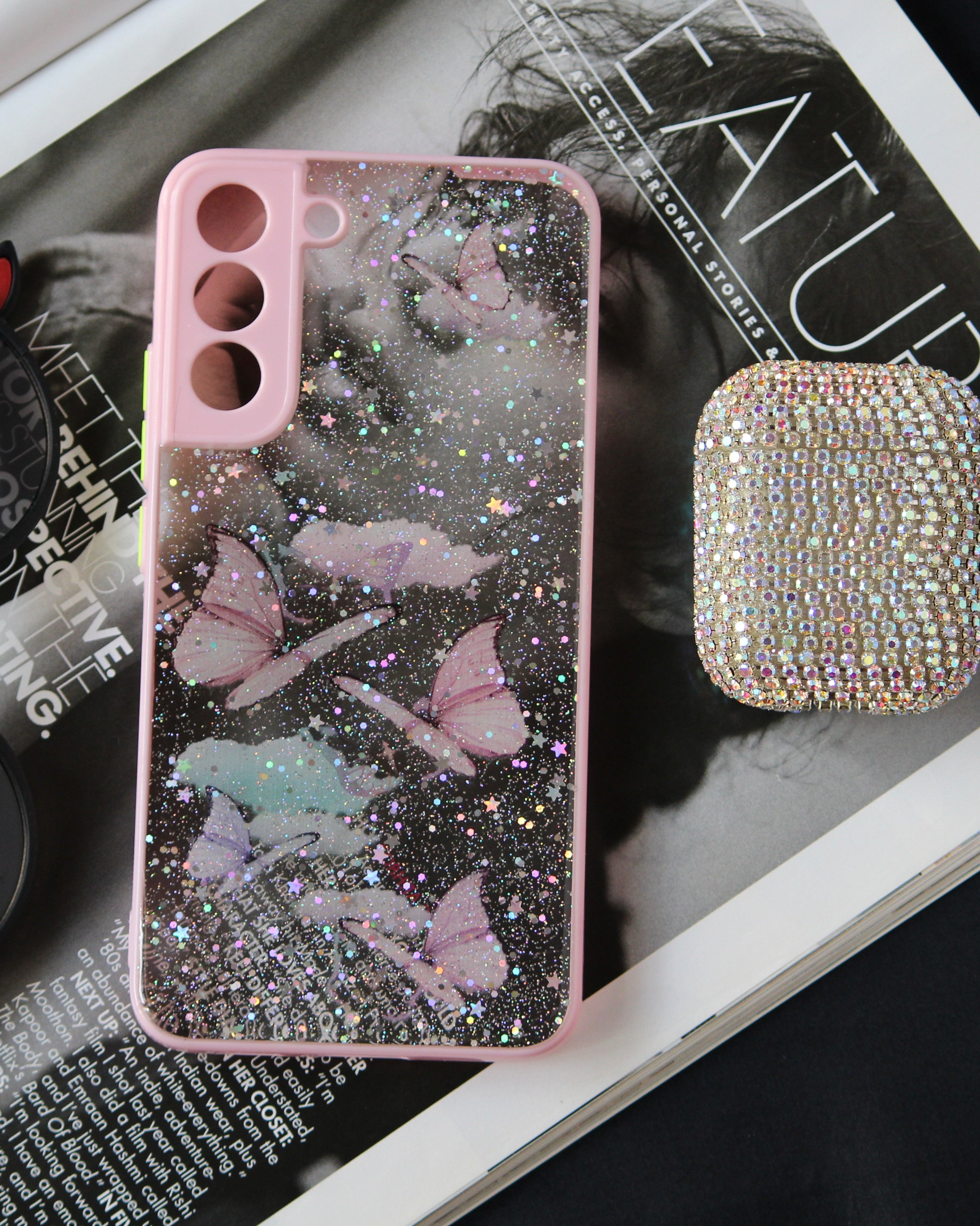 Butterfly Glitter Transparent Cover iPhone cover – JustAndBest India