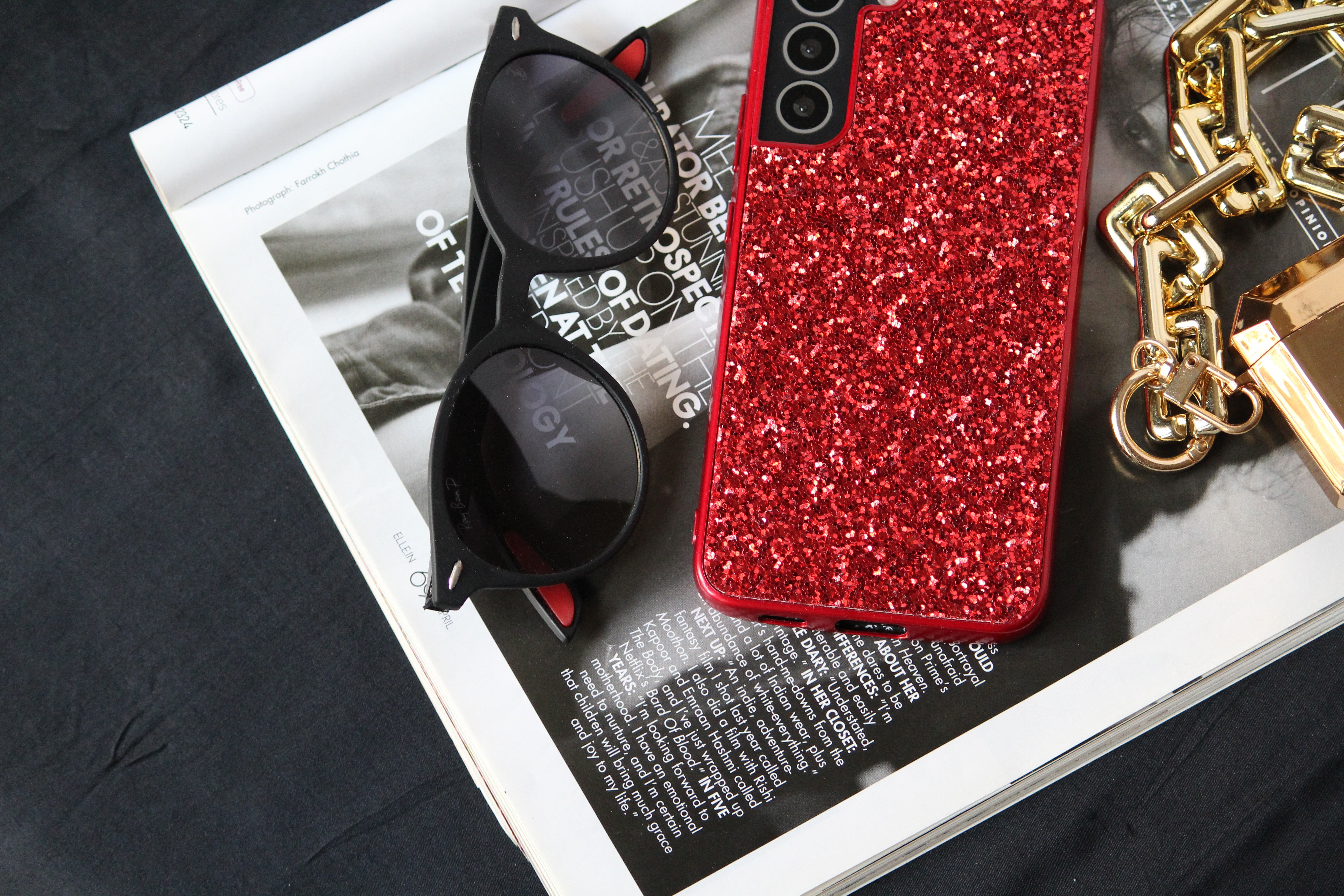 Red Glitter Bling Sequin Cover iPhone cover – JustAndBest India